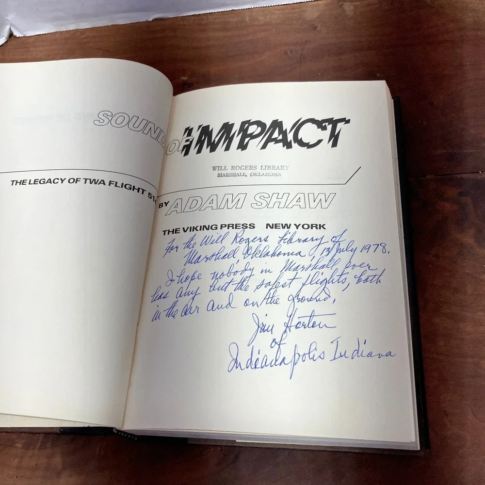 Sound of Impact Adam Shaw 1977 First Edition Signed Aviation Disaster Book
